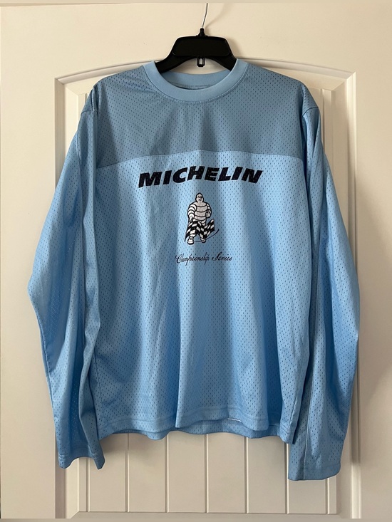 Michelin BMX Jersey Shirt Blue Mesh Michelin Man Racing Series Size Medium New